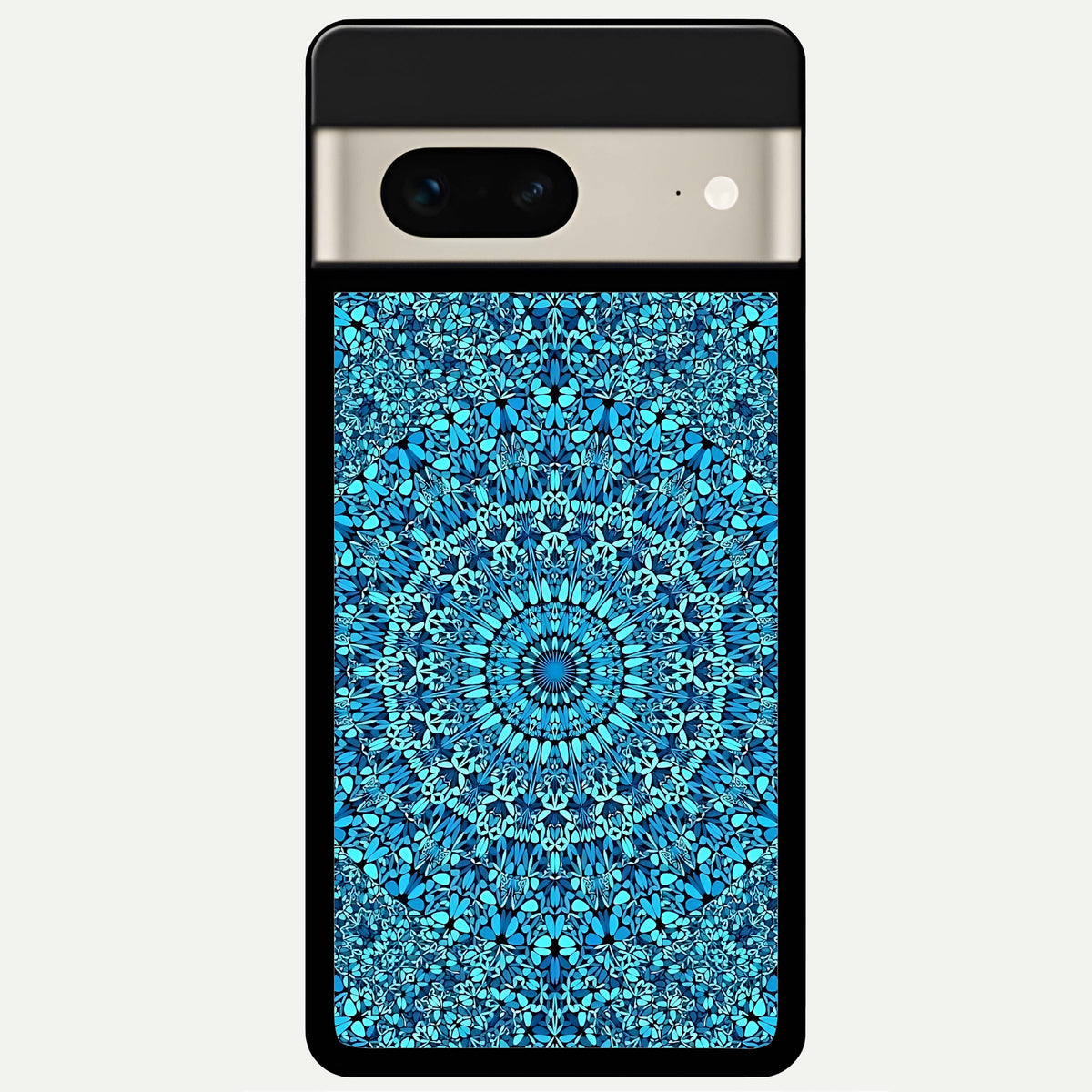  Ocean Bloom Mandala Glass Case For Google Pixel 7 back cover – full design glossy printed glass finish