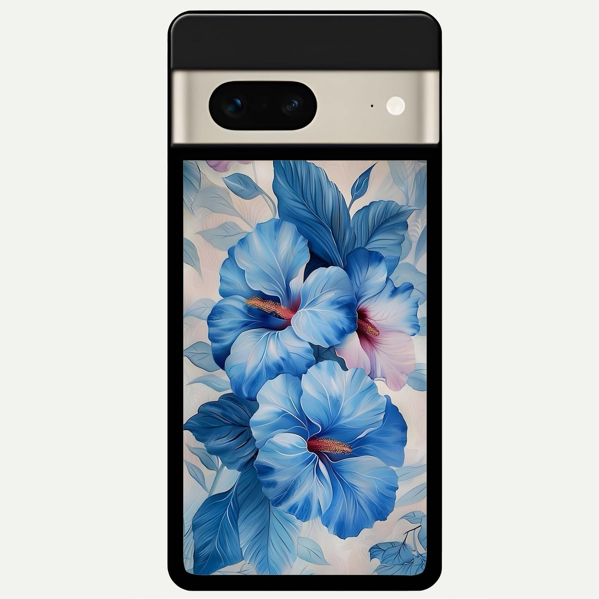  Ocean Hibiscus Grace Glass Case For Google Pixel 7 back cover – full design glossy printed glass finish