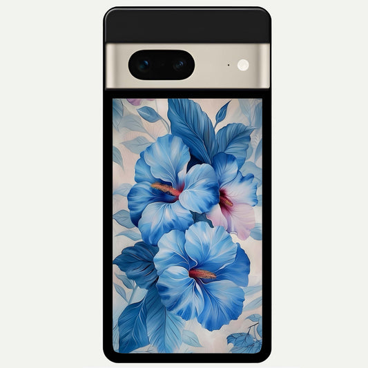  Ocean Hibiscus Grace Glass Case For Google Pixel 7 back cover – full design glossy printed glass finish