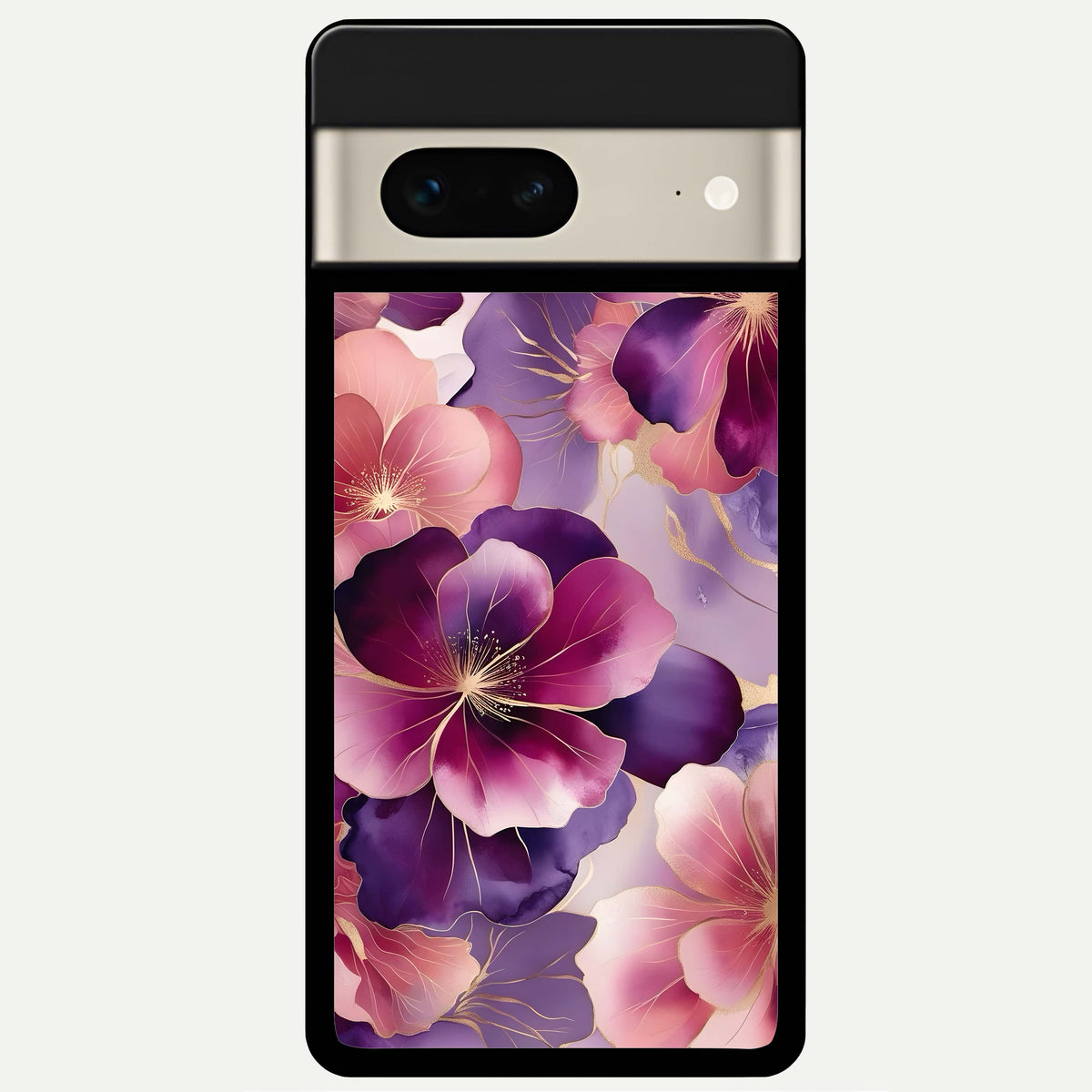  Pink Bouquet Florals Glass Case For Google Pixel 7 back cover – full design glossy printed glass finish
