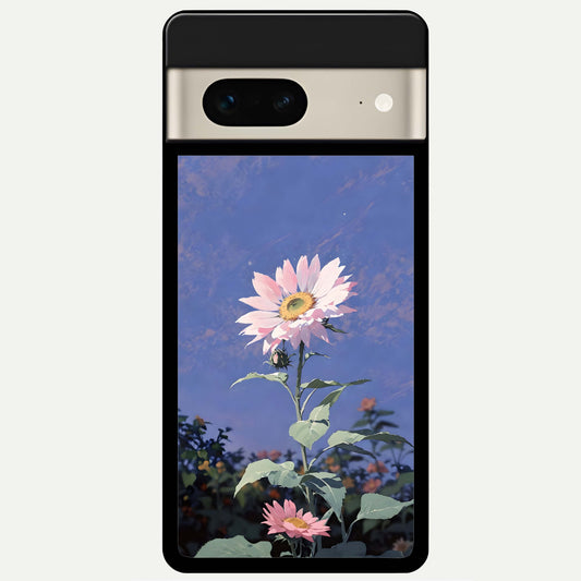  Pink Shells Outline Glass Case For Google Pixel 7 back cover – full design glossy printed glass finish