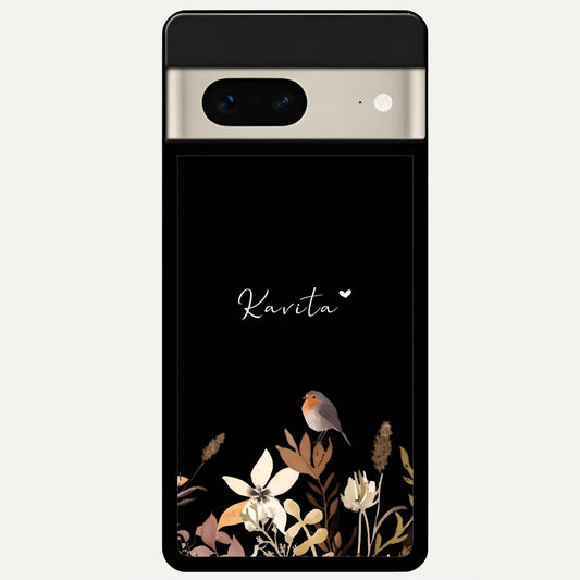  Quiet Garden Tune Custom Name Glass Case For Google Pixel 7 back cover – full design glossy printed glass finish