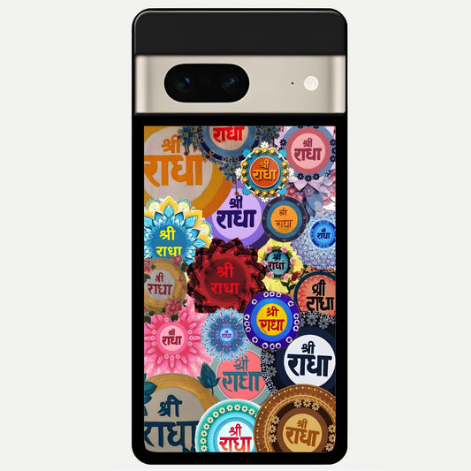  Radha Divine Bloom Glass Case For Google Pixel 7 back cover – full design glossy printed glass finish