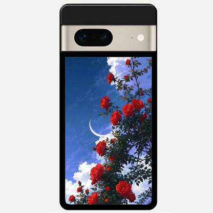  Rose Drift Flowers Glass Case For Google Pixel 7 back cover – full design glossy printed glass finish