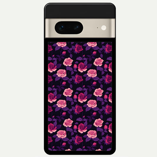  Rose Garden Twilight Glass Case For Google Pixel 7 back cover – full design glossy printed glass finish