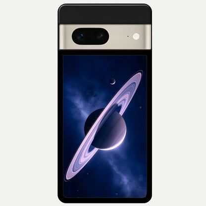  Saturn Ring Mystique Glass Case For Google Pixel 7 back cover – full design glossy printed glass finish