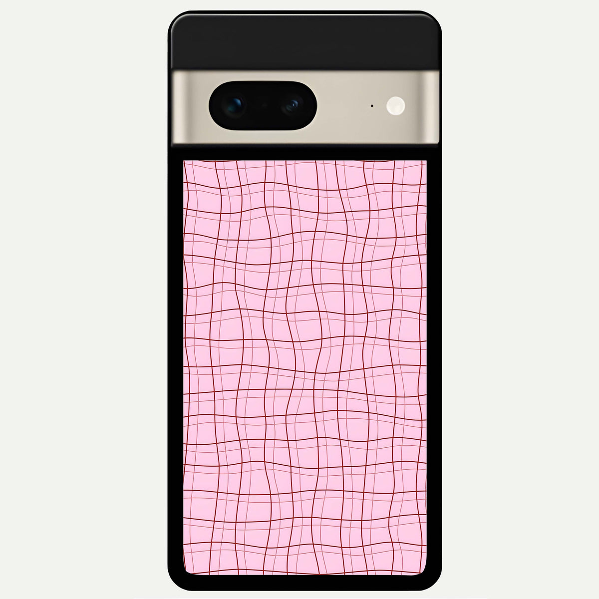  Soft Grid Bliss Glass Case For Google Pixel 7 back cover – full design glossy printed glass finish