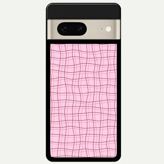  Soft Grid Bliss Glass Case For Google Pixel 7 back cover – full design glossy printed glass finish