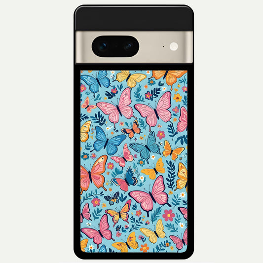  Spring Wing Garden Glass Case For Google Pixel 7 back cover – full design glossy printed glass finish