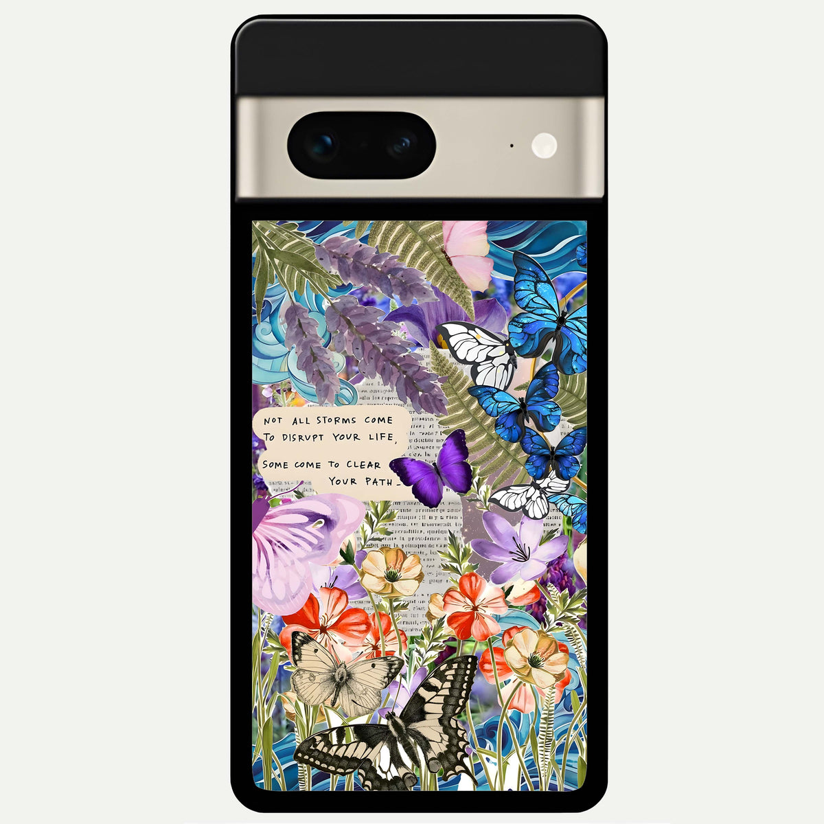  Storm Path Bloom Glass Case For Google Pixel 7 back cover – full design glossy printed glass finish