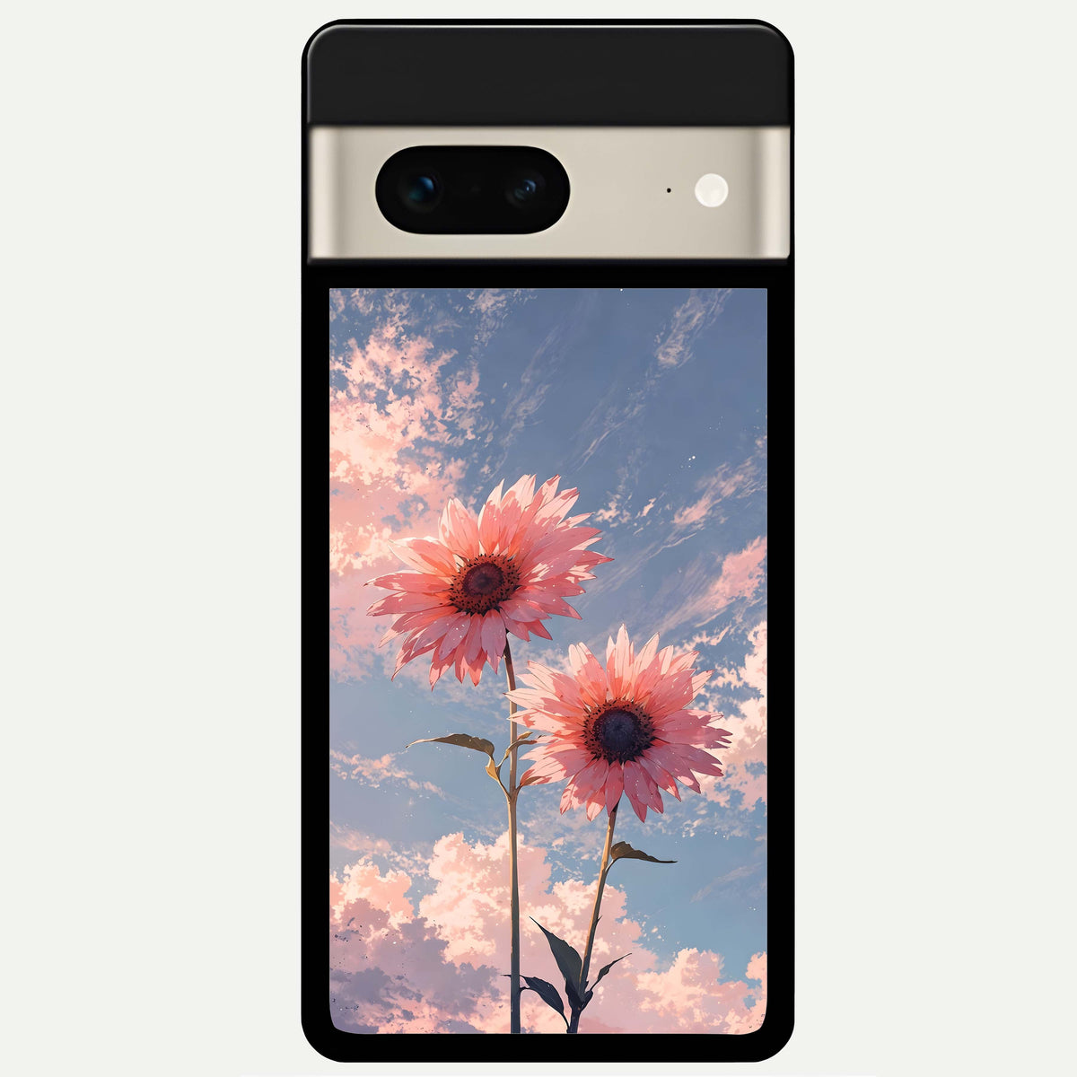  Sun Moon Balance Glass Case For Google Pixel 7 back cover – full design glossy printed glass finish