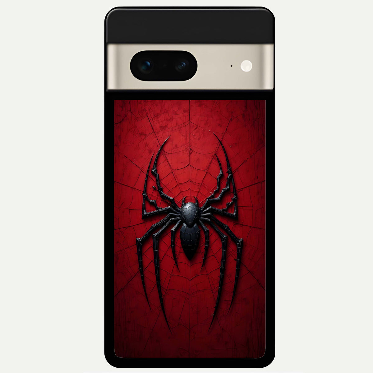  Superhero Web Emblem Glass Case For Google Pixel 7 back cover – full design glossy printed glass finish