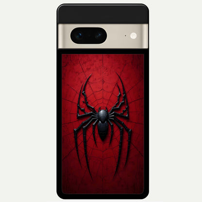  Superhero Web Emblem Glass Case For Google Pixel 7 back cover – full design glossy printed glass finish