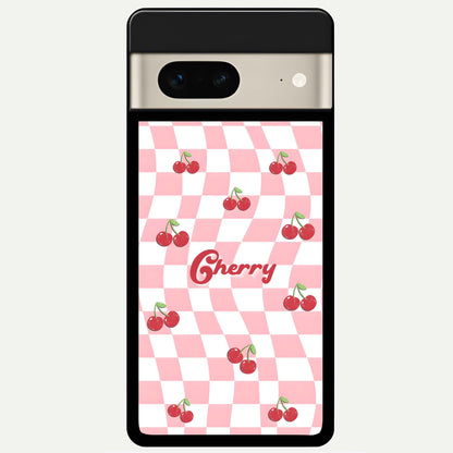  Sweet Cherry Vibes Glass Case For Google Pixel 7 back cover – full design glossy printed glass finish
