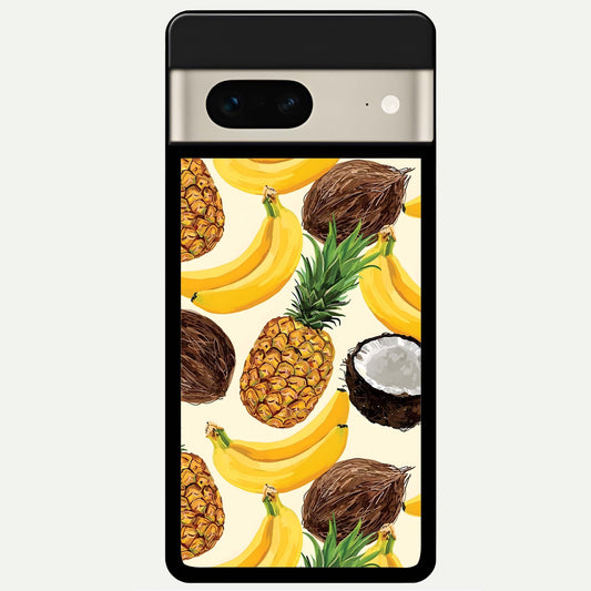  Tropical Fruit Mood Glass Case For Google Pixel 7 back cover – full design glossy printed glass finish