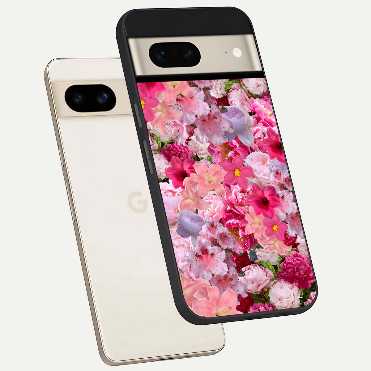  Bloom Crush Fantasy phone case For Google Pixel 7 showing premium glass back cover with detailed artwork