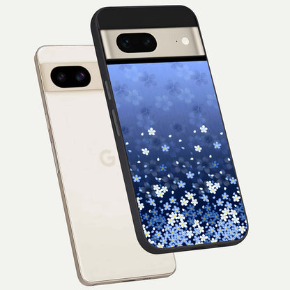  Blue Starry phone case For Google Pixel 7 showing premium glass back cover with detailed artwork