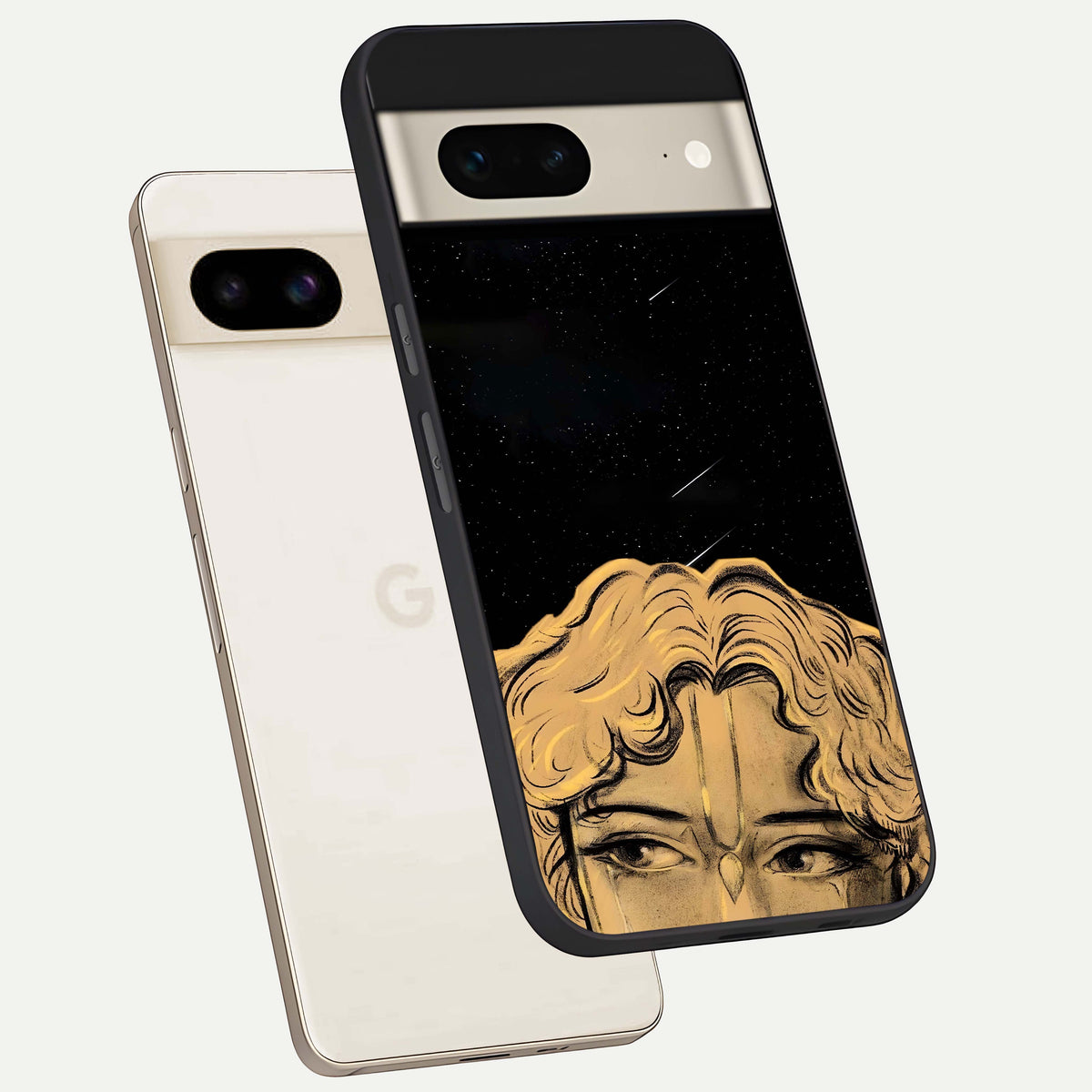  Celestial Gods Plan phone case For Google Pixel 7 showing premium glass back cover with detailed artwork