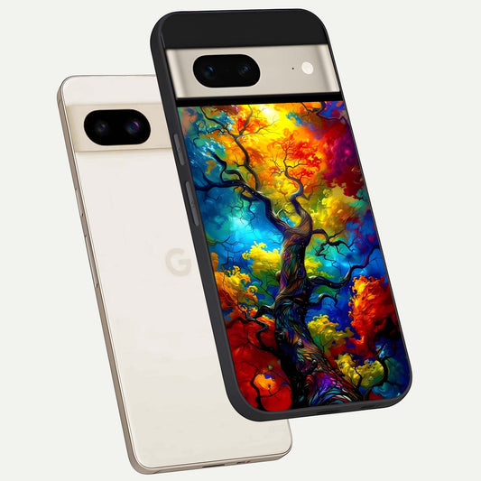  Colorful Soda Bottles phone case For Google Pixel 7 showing premium glass back cover with detailed artwork