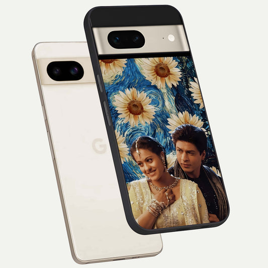  Eternal Love Story phone case For Google Pixel 7 showing premium glass back cover with detailed artwork