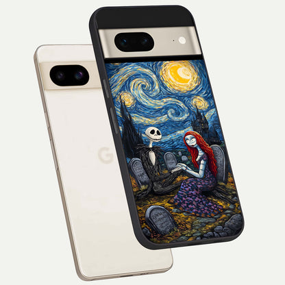  Eternal Night Love phone case For Google Pixel 7 showing premium glass back cover with detailed artwork