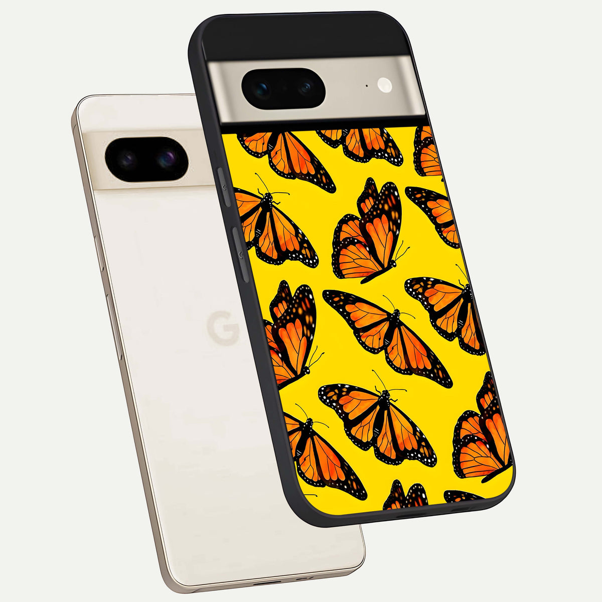  Golden Wing Flight phone case For Google Pixel 7 showing premium glass back cover with detailed artwork