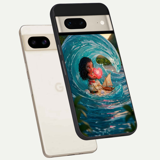  Heart of Ocean phone case For Google Pixel 7 showing premium glass back cover with detailed artwork