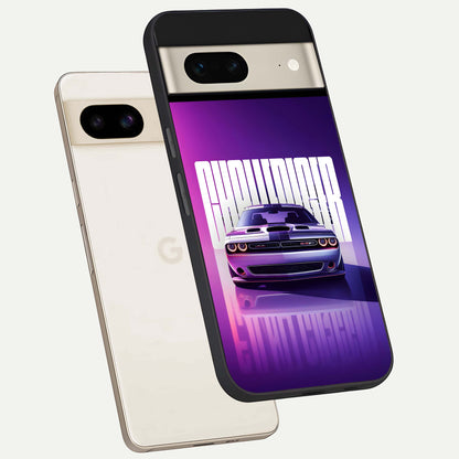  Midnight Muscle Ride phone case For Google Pixel 7 showing premium glass back cover with detailed artwork