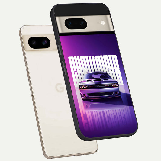  Midnight Muscle Ride phone case For Google Pixel 7 showing premium glass back cover with detailed artwork