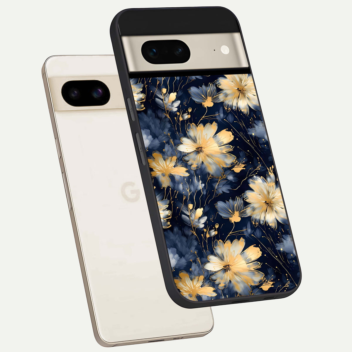  Royal Petal Dream phone case For Google Pixel 7 showing premium glass back cover with detailed artwork