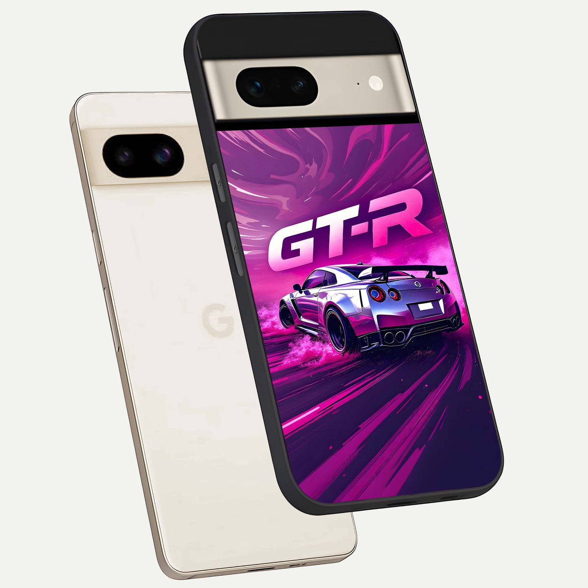  Speed Drift Legend phone case For Google Pixel 7 showing premium glass back cover with detailed artwork