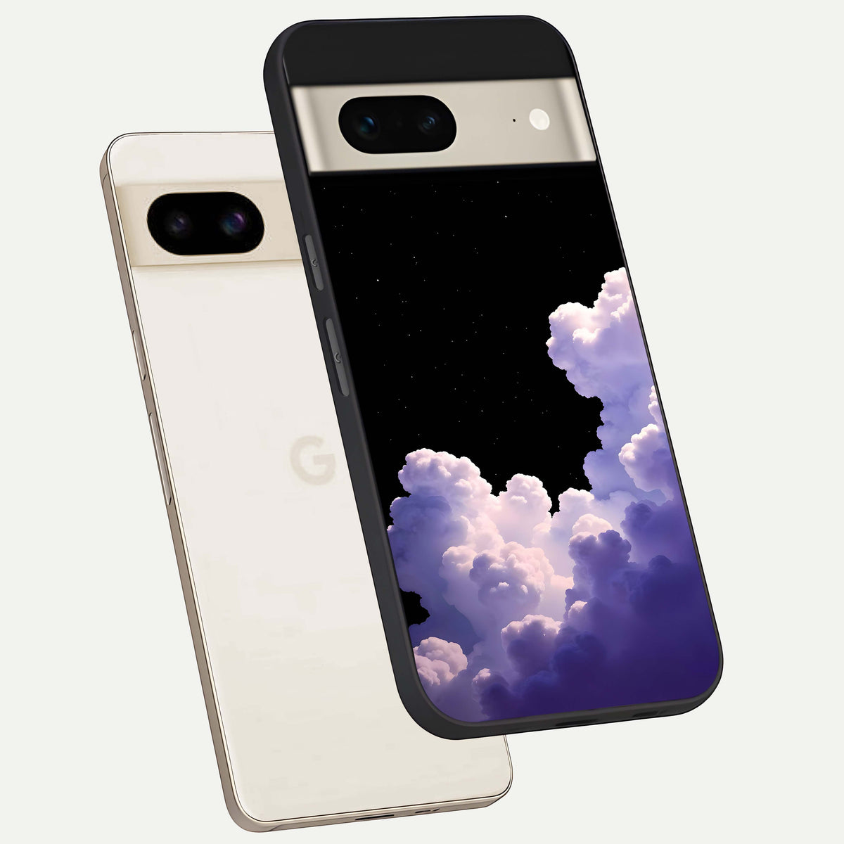  Starlit Night Whispers phone case For Google Pixel 7 showing premium glass back cover with detailed artwork
