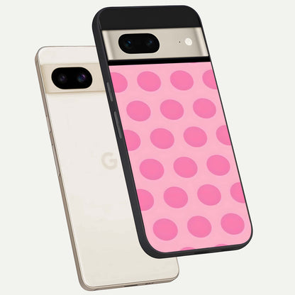  Sweet Dot Dreams phone case For Google Pixel 7 showing premium glass back cover with detailed artwork
