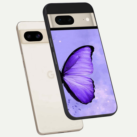  Violet Dream Wing phone case For Google Pixel 7 showing premium glass back cover with detailed artwork