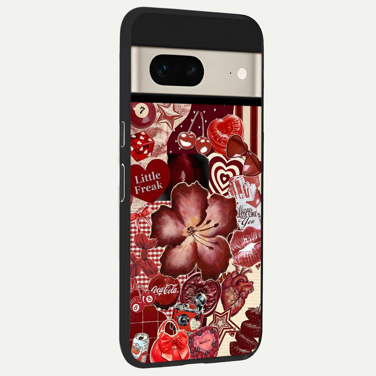  Aesthetic Little Freak back cover For Google Pixel 7 slim fit glass case with vibrant aesthetic design