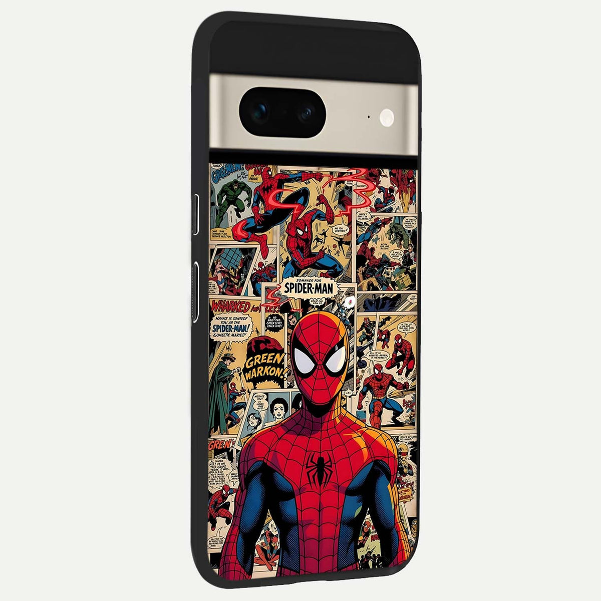  Aesthetic Spider back cover For Google Pixel 7 slim fit glass case with vibrant aesthetic design