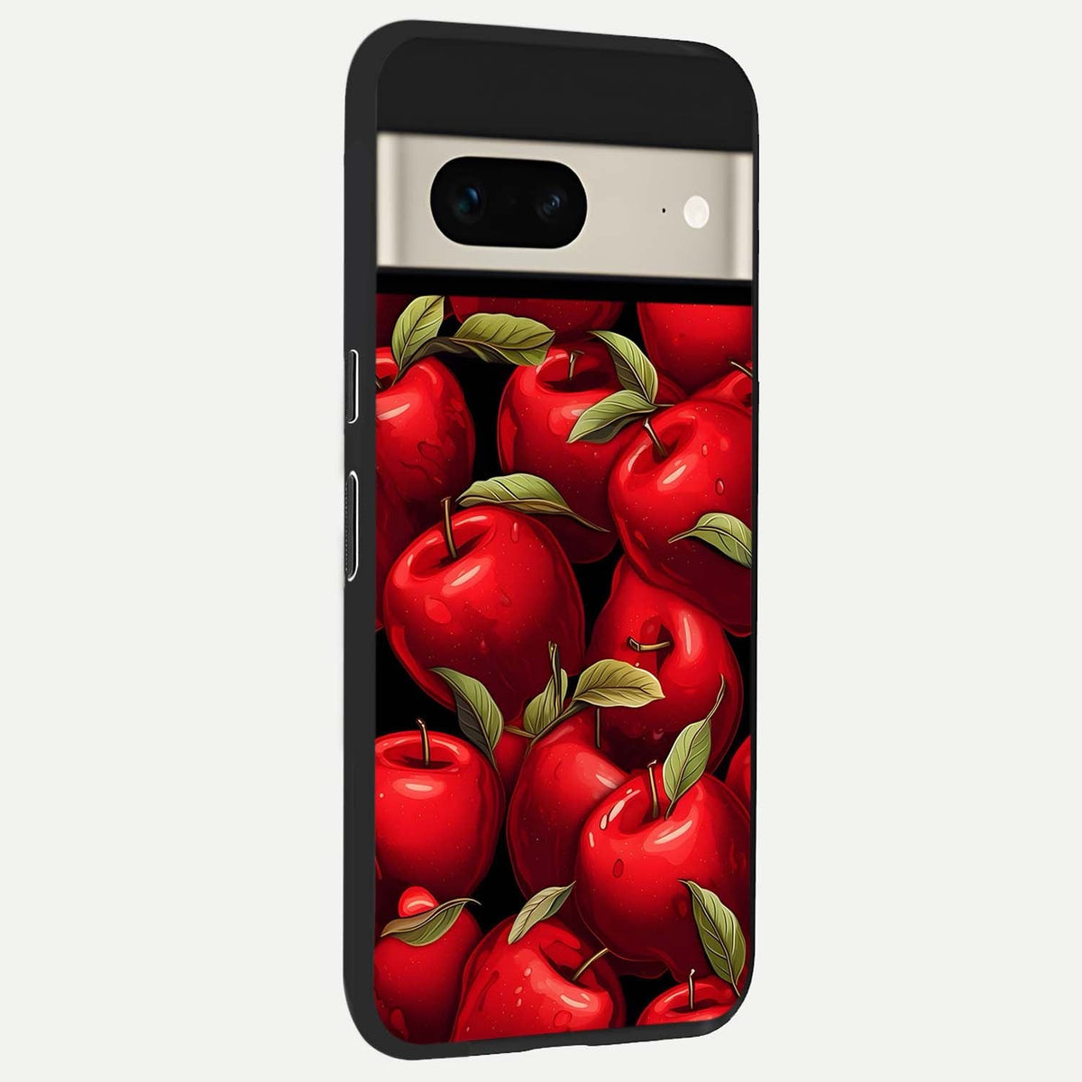  Apple Pattern back cover For Google Pixel 7 slim fit glass case with vibrant aesthetic design