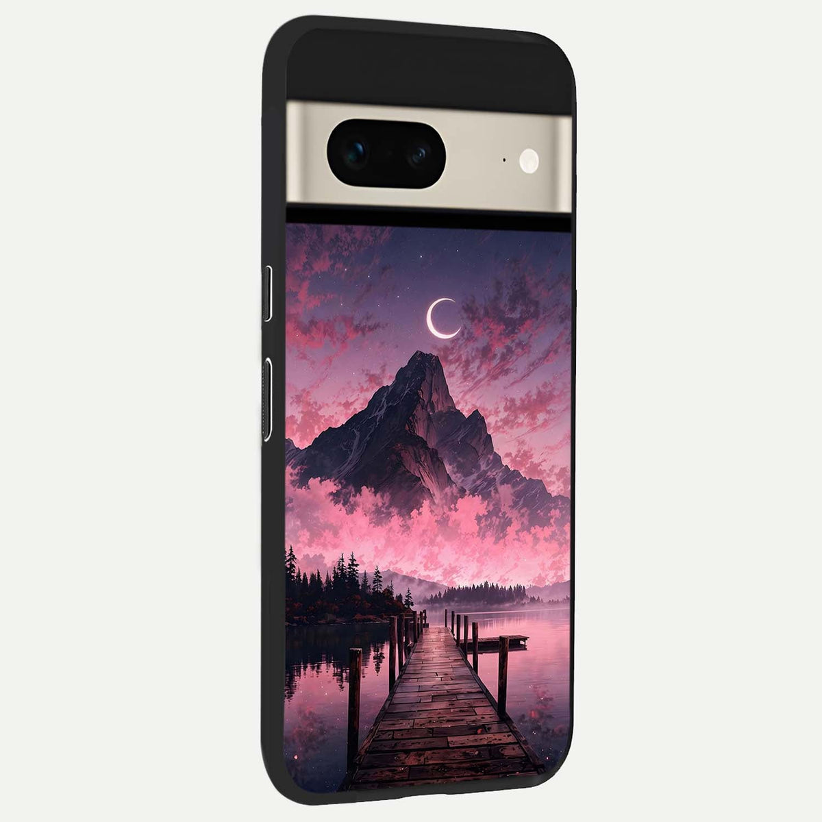  Beautiful Mountain View back cover For Google Pixel 7 slim fit glass case with vibrant aesthetic design