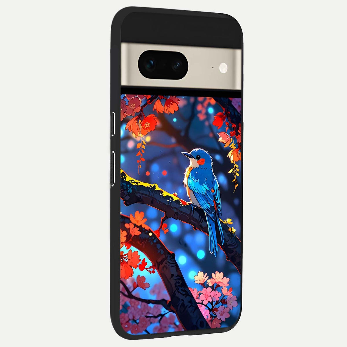  Blooming Water Drift back cover For Google Pixel 7 slim fit glass case with vibrant aesthetic design