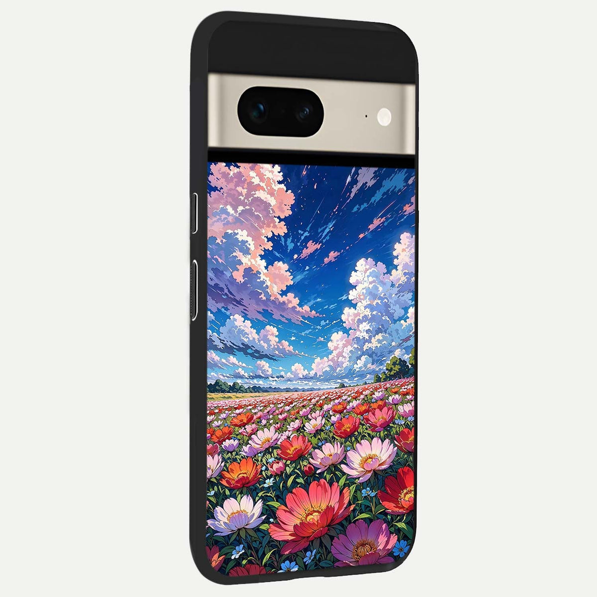  Blossom Sky Field back cover For Google Pixel 7 slim fit glass case with vibrant aesthetic design