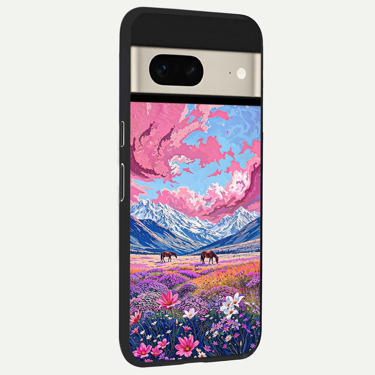  Blossom Valley Dream back cover For Google Pixel 7 slim fit glass case with vibrant aesthetic design