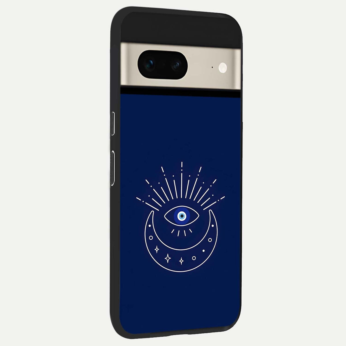  Blue Evil Eye back cover For Google Pixel 7 slim fit glass case with vibrant aesthetic design