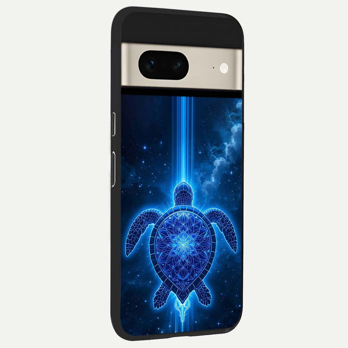  Blue Galaxy Turtle back cover For Google Pixel 7 slim fit glass case with vibrant aesthetic design