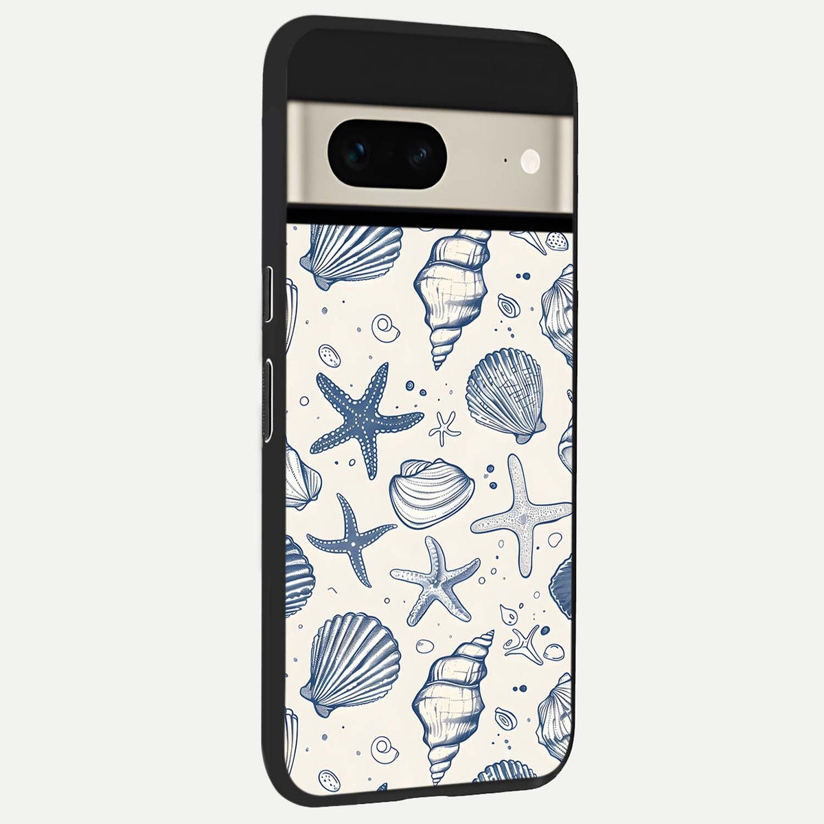  Blue Ocean Outline back cover For Google Pixel 7 slim fit glass case with vibrant aesthetic design