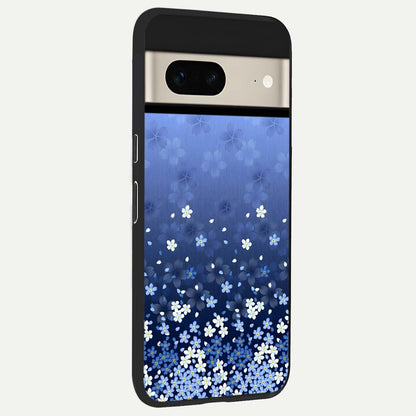  Blue Starry back cover For Google Pixel 7 slim fit glass case with vibrant aesthetic design