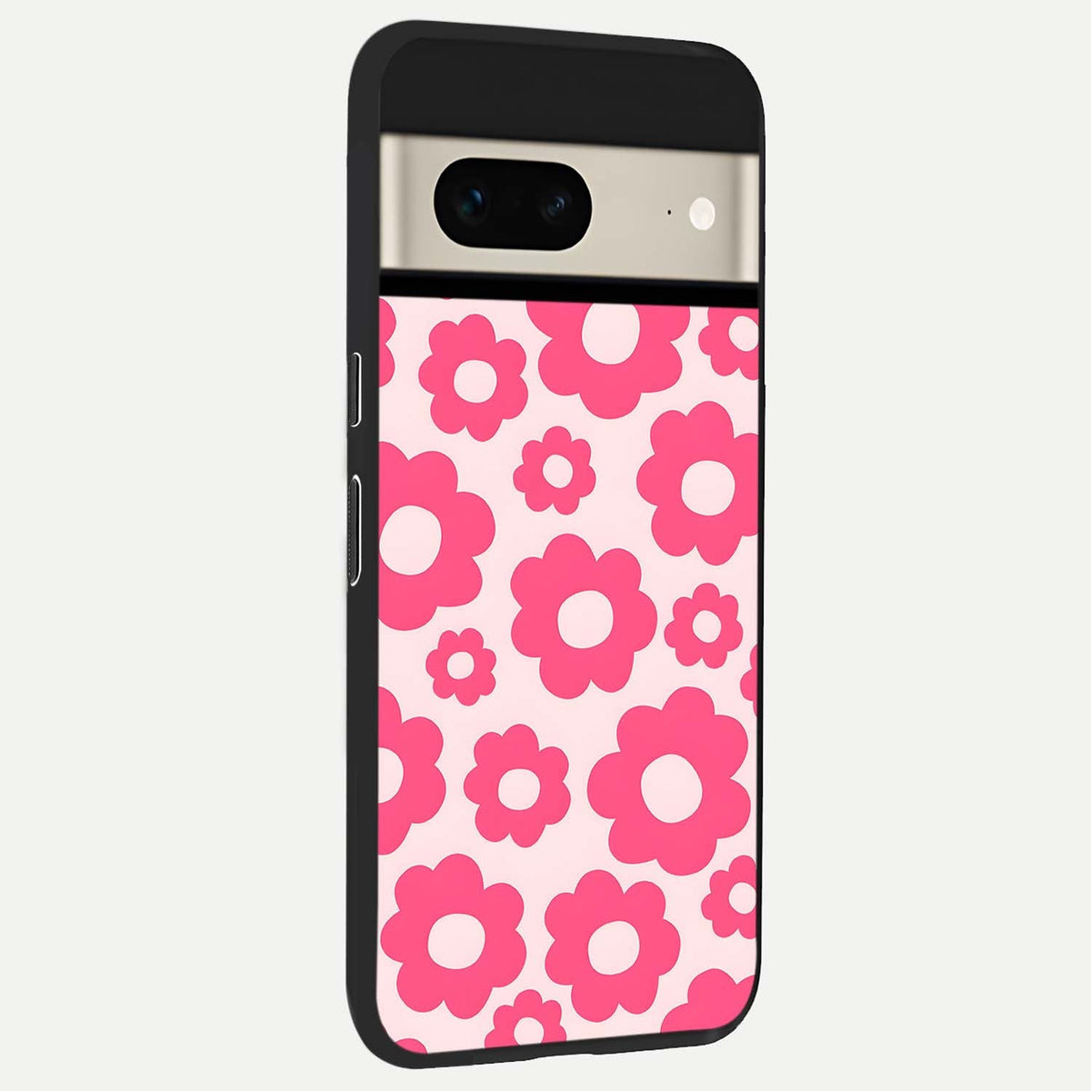  Blush Flower Pop back cover For Google Pixel 7 slim fit glass case with vibrant aesthetic design