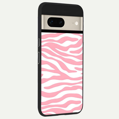  Blush Zebra Flow back cover For Google Pixel 7 slim fit glass case with vibrant aesthetic design