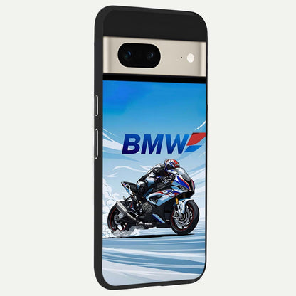  BMW Power Drift back cover For Google Pixel 7 slim fit glass case with vibrant aesthetic design