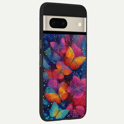  Butterfly Dream Mist back cover For Google Pixel 7 slim fit glass case with vibrant aesthetic design
