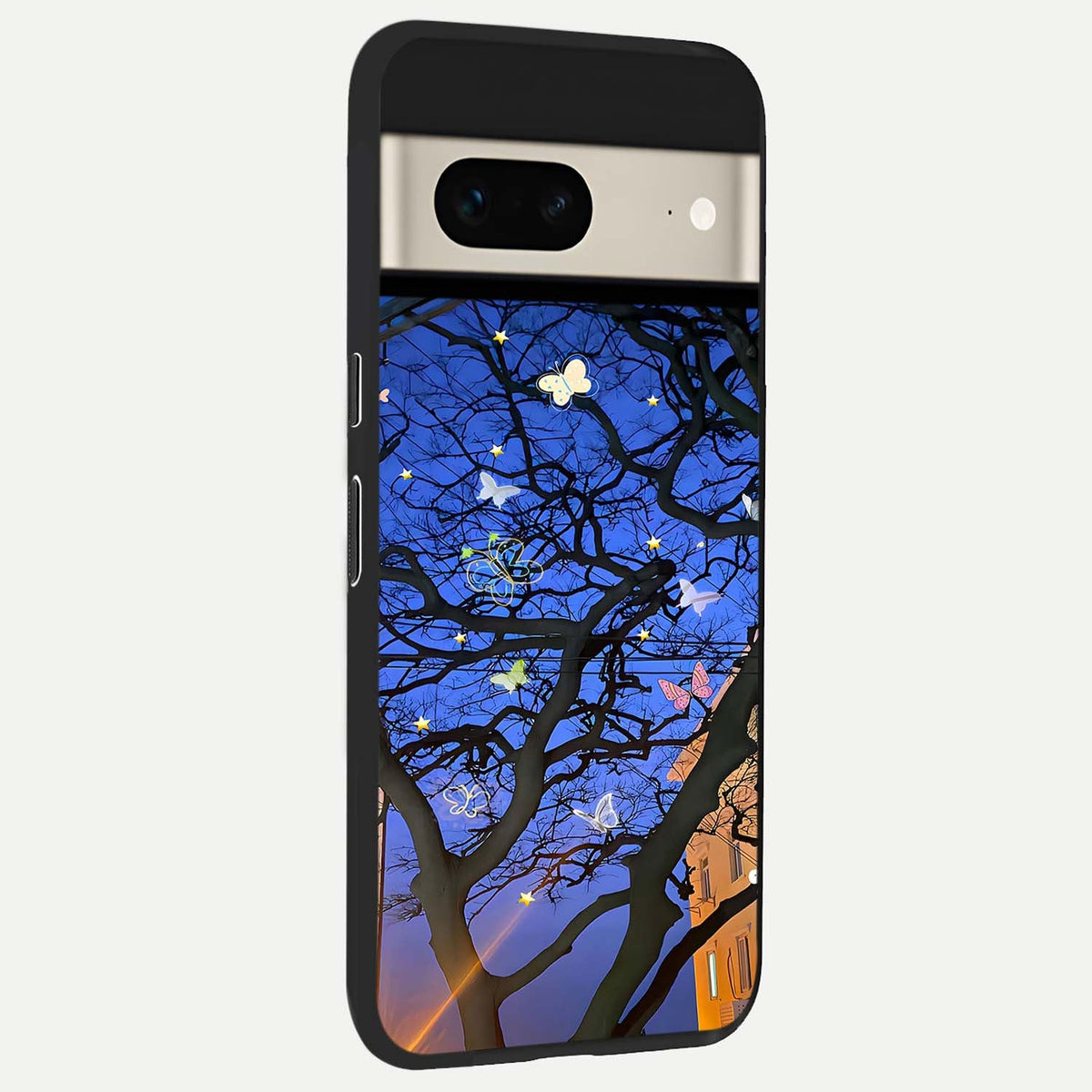  Butterfly Night Magic back cover For Google Pixel 7 slim fit glass case with vibrant aesthetic design